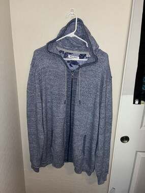 Tommy Bahama Cotton-Linen Blend Marled Full-Zip Hoodie